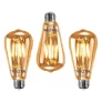 Kit 3 Lâmpada Filamento Led Decorativa Retrô Vintage Âmbar Cor Da Luz Branco-quente 110v/220v