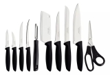 Kit Facas Plenus Lâminas Aço Inox 10 Peças Preto Tramontina