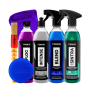 Kit Limpeza Automotiva Shampoo V-Floc Revitalizador Intense Limpador Sintra Fast Cera Liquida