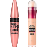 Kit Maybelline NY – Máscara de Cílios The Colossal + Corretivo Eraser 120 Light