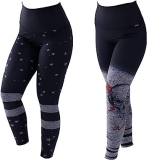 Kit com 2 Leggings Mescla Sublimadas Cintura Alta Suplex
