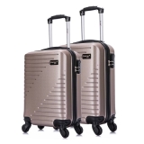 Conjunto Mala de Viagem pp e P Chicago Swiss Move Champagne