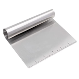 Mimo Style Espátula Prática Para Confeitar, Raspar, Cortar, Organizar, Dividir Massas, Com Régua Medidora de 15 cm, Resistente à Temperatura, Produto Leve e de Fácil Manuseio, Material de Inox Durável