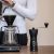 Moedor de café Hario de cerâmica, mini slim, plus, preto