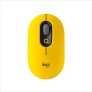 Mouse Sem Fio Logitech POP com Botão Emoji Customizável SilentTouch Compacto USB Bluetooth Multidispositivo – Amarelo Blast
