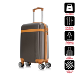 Mala de viagem pequena de bordo Bruges Swiss Move Marrom