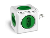 Multiplicador 5 Tomadas Bivolt – PowerCube ELG – PWC-R5, Verde e Branco