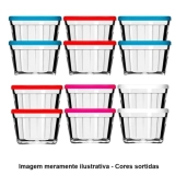 Tigela de Vidro Americano 4210 150ml 12 Peças Cores Sortidas – Nadir