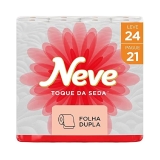 Neve Papel Higiênico Toque de Seda, 24 Rolos