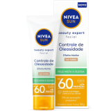 NIVEA SUN Protetor Solar Facial Beauty Expert Controle de Oleosidade Com Cor FPS 60 50g