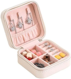 Necessaire Mini Porta Joias Portátil Estojo Com Zíper (Pink)