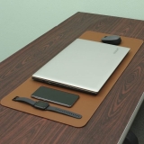 Desk Pad Mouse Pad Feroz Wf 90×40 e Porta Copos Cor:Caramelo