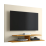 Painel Para TV Smart até 50 Polegadas Domus Off White / Freijó