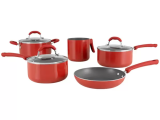 Jogo de Panelas Brinox Revestimento Cerâmico – de Alumínio Vermelho 5 Peças Premier