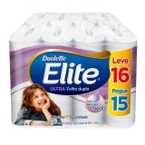 Papel Higiênico Elite Dualette Folha Dupla Ultra – 16 Rolos