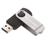 Multilaser – PD589 Pen Drive Twist 2.0 32GB USB Leitura 10MB/s e Gravação 3MB/s Preto
