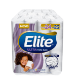 Papel Higiênico Elite Dualette Folha Dupla Ultra, 24 rolos, Branco