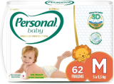 Personal Fralda Baby Premium Protection M Com 62 Unidades