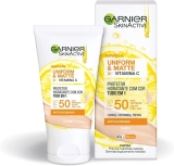 Protetor Hidratante Facial Garnier Uniform & Matte Vitamina C FPS 50 Cor Clara, 40g