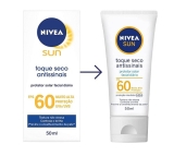 Protetor Solar Facial NIVEA SUN Toque Seco Antissinais FPS60 50ml, Nivea,Laranja