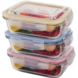 Conjunto de Potes de Vidro 3 Peças 640 mL – Casual Home