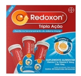 Redoxon Tripla Ação com Vitamina C, Vitamina D e Zinco, 30 comprimidos Efervescentes sabor Laranja