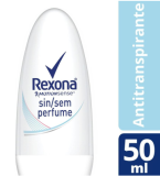 Rexona Desodorante Antitranspirante Roll On Sem Perfume 50Ml (A Embalagem Pode Variar)