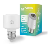Smart Bocal Wi-Fi Positivo Casa Inteligente, soquete E27, 100W Bivolt – Compatível com Alexa, branco
