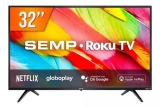 Smart Tv Led 32” Com Roku R6500 Dual Band Semp Bivolt