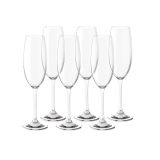 Jogo de Taças para Espumante de Cristal 220ml – 6 Peças Haus Sense
