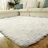 Tapete Felpudo Macio pelos alto 1,00 x 1,50 BRANCO