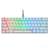 Teclado Mecânico Gamer Motospeed CK61 RGB, Switch Outemu Red, Branco