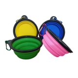 Tigela Comedouro Bebedouro Silicone Retrátil (Verde)