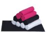 Kit 10 Toalha de Manicure 100% Algodão 280g/m² Salão de Beleza 28x45cm P/unha – 5 Brancas + 3 Pretas + 2 Pinks