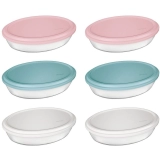 Conjunto de Assadeiras de Vidro com Tampa 1,6L 6 Peças – Marinex