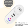 Tomada inteligente WiFi, Smart Plug Sem Fio Doméstica Multifuncional