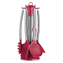 Utensilios De Cozinha Silicone 7 Pcs Vermelho