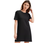 Vestido Tipo Camiseta Alongada Para Mulheres Várias Cores