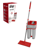 WAP MOP Balde Multiuso Duplo Compacto Lava e Seca 8 Litros Flat com Refil de Microfibra