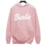 Moletom feminino flanelado rosa barbie