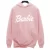 Moletom feminino flanelado rosa barbie