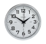 Relógio De Parede 23cm Redondo Metalizado Cromo Escritório Cozinha Sala – Nativo