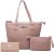 Kit Bolsa Feminina Tipo Sacola + Necessaire + Carteira Willibags