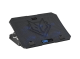 C3TECH – Base para Notebook Gamer NBC-70BK ate 15,6″ Preto – Com 5 opções de inclinação 6 ventiladores Painel digital para controle iluminação em LED