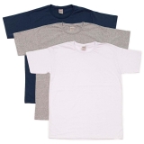 Conjunto Camiseta Masculina 2795 CDKA Malhas Azul Marinho/Mescla/Branco – 3 Peças