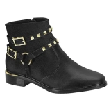 Bota Cano Curto Vizzano Tiras Tachas Feminina
