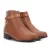 Bota Cano Curto Look Fashion Detalhe Croco Feminina