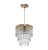 Lustre Pendente De Cristal Acrílico Manucrillic Cobre