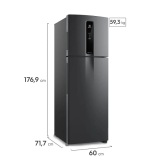 Geladeira Electrolux Frost Free Duplex Efficient com Autosense Cor Black Inox Look 390l (IF43B)