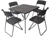 Conjunto de Mesa para Área Externa Tubo de Aço – Dobrável com 4 Cadeiras CJM-PT1 Otello